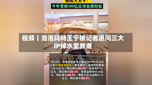 视频丨泡泡玛特王宁被记者追问三大IP掉水里救谁
