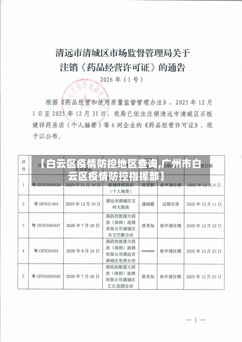 【白云区疫情防控地区查询,广州市白云区疫情防控指挥部】
