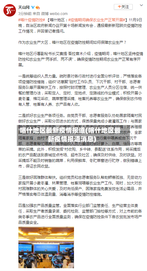 喀什地区最新疫情报道(喀什地区最新疫情报道消息)