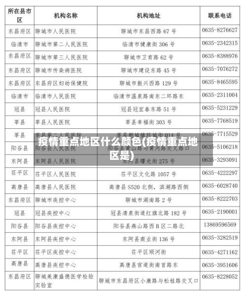 疫情重点地区什么颜色(疫情重点地区是)