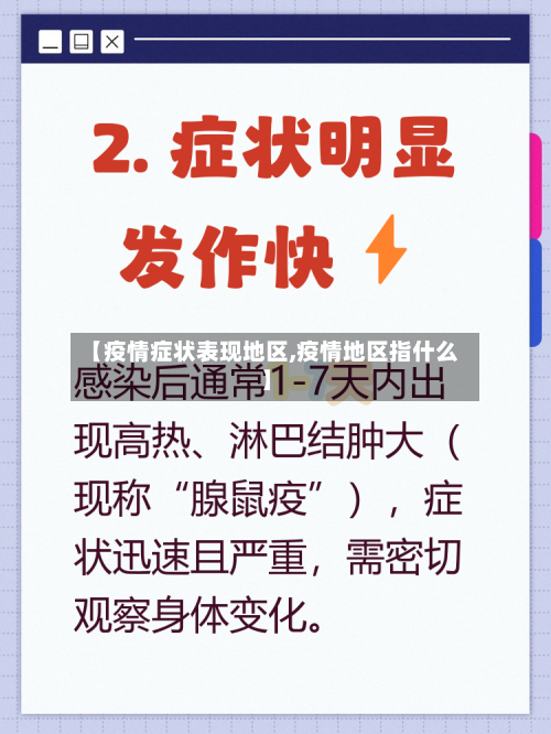 【疫情症状表现地区,疫情地区指什么】