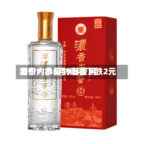 酒价内参6月9日费用发布：水晶剑南春下跌2元
