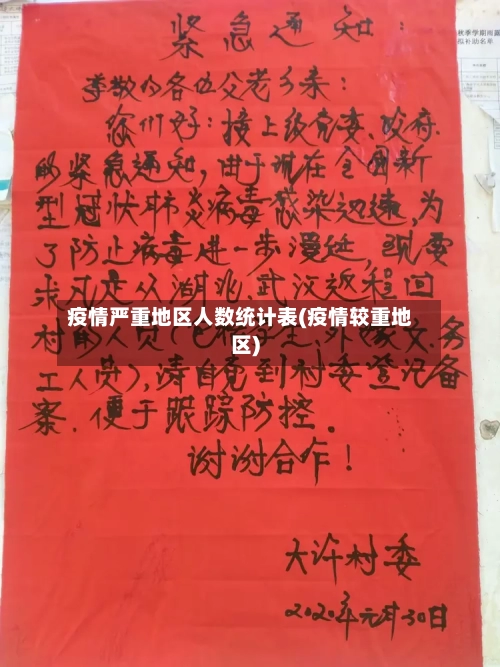 疫情严重地区人数统计表(疫情较重地区)