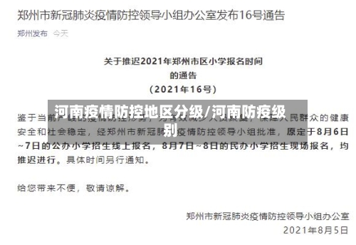 河南疫情防控地区分级/河南防疫级别