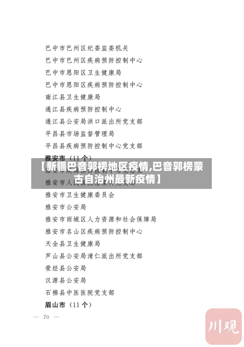 【新疆巴音郭楞地区疫情,巴音郭楞蒙古自治州最新疫情】