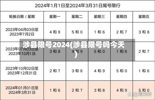 涉县限号2024(涉县限号吗今天)