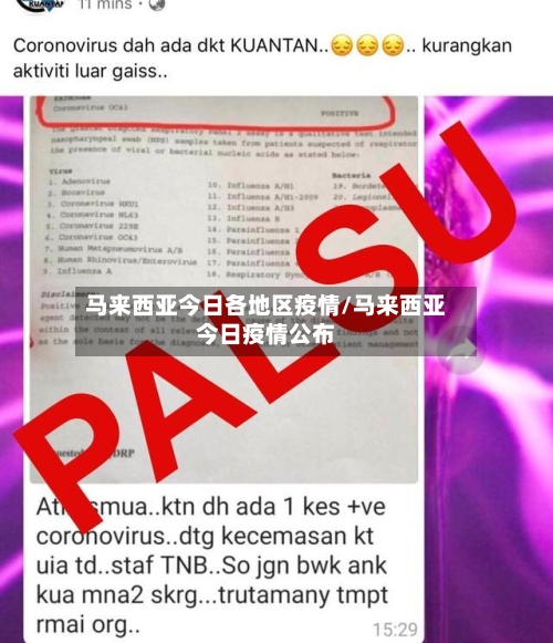 马来西亚今日各地区疫情/马来西亚今日疫情公布