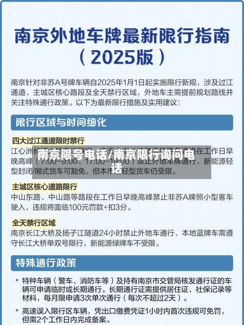 南京限号电话/南京限行询问电话