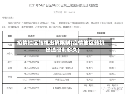 疫情地区转机出境限制(疫情地区转机出境限制多久)