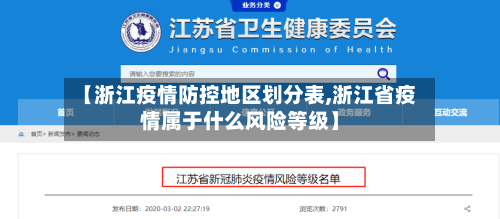 【浙江疫情防控地区划分表,浙江省疫情属于什么风险等级】