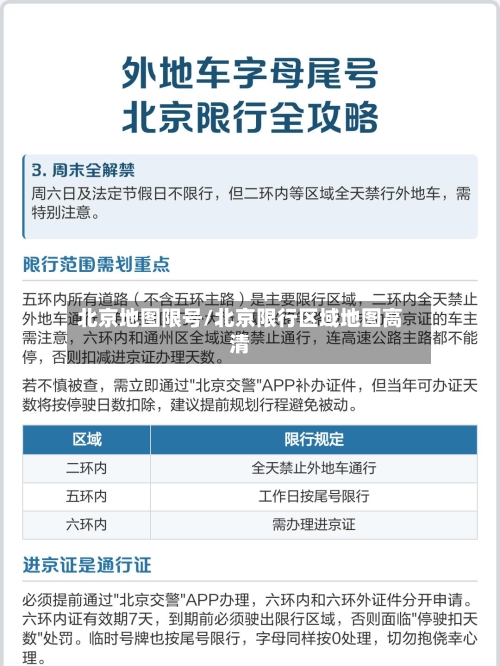 北京地图限号/北京限行区域地图高清