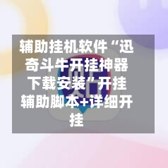 辅助挂机软件“迅奇斗牛开挂神器下载安装”开挂辅助脚本+详细开挂