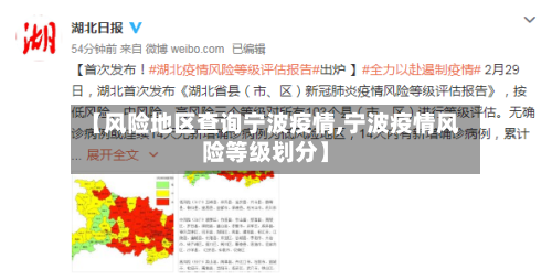 【风险地区查询宁波疫情,宁波疫情风险等级划分】