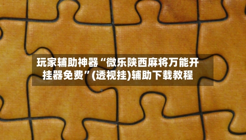 玩家辅助神器“微乐陕西麻将万能开挂器免费”(透视挂)辅助下载教程