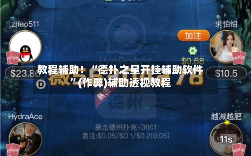 教程辅助！“德扑之星开挂辅助软件”(作弊)辅助透视教程