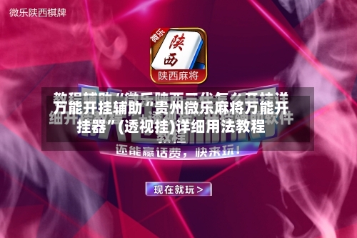 万能开挂辅助“贵州微乐麻将万能开挂器”(透视挂)详细用法教程