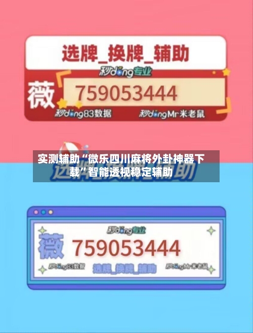 实测辅助“微乐四川麻将外卦神器下载”智能透视稳定辅助
