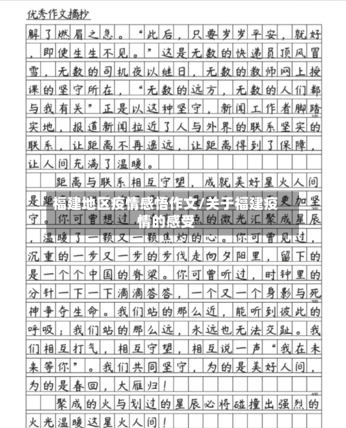 福建地区疫情感悟作文/关于福建疫情的感受