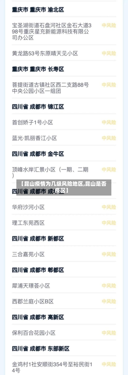【昆山疫情为几级风险地区,昆山是否疫区】