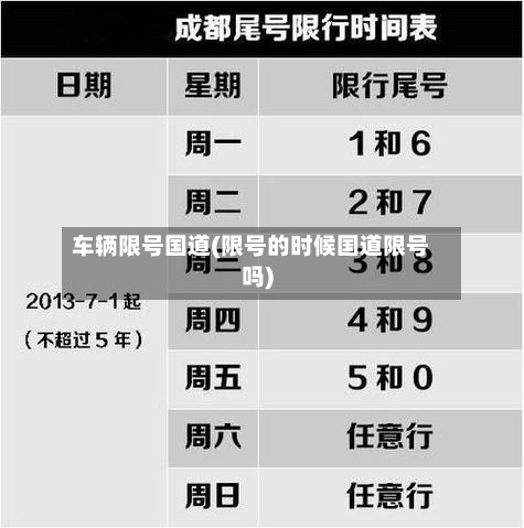 车辆限号国道(限号的时候国道限号吗)