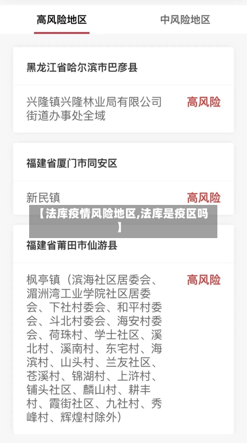 【法库疫情风险地区,法库是疫区吗】