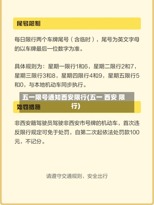 五一限号通知西安限行(五一 西安 限行)