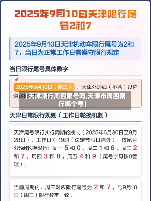【天津限行周四限号吗,天津市周四限行哪个号】
