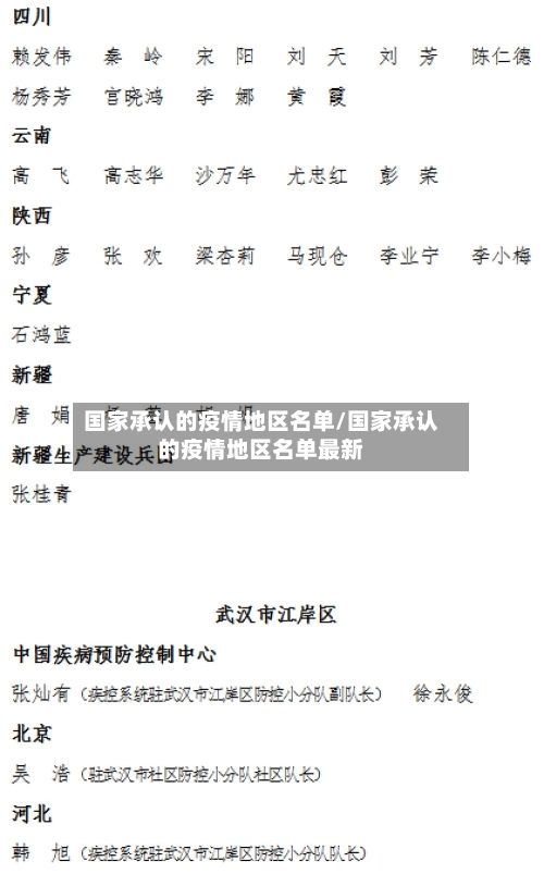 国家承认的疫情地区名单/国家承认的疫情地区名单最新