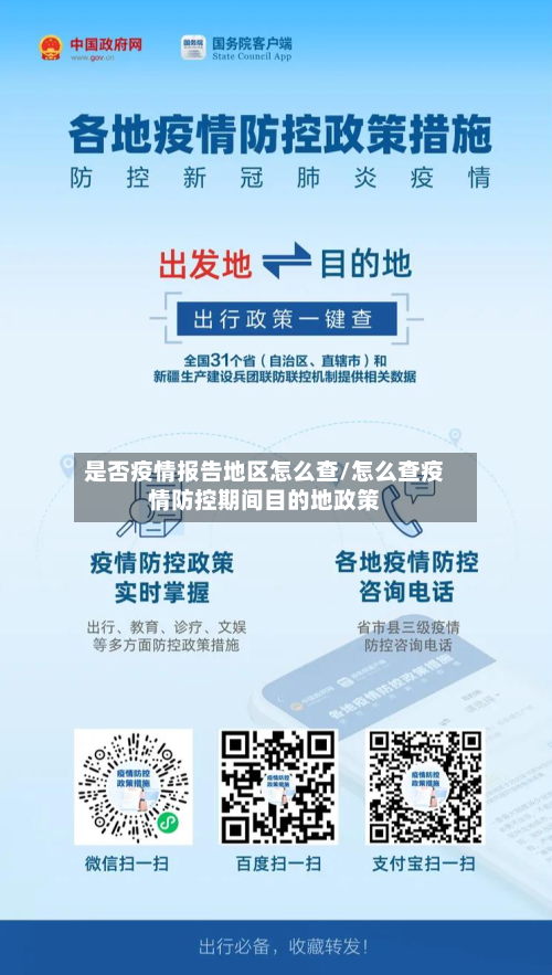 是否疫情报告地区怎么查/怎么查疫情防控期间目的地政策